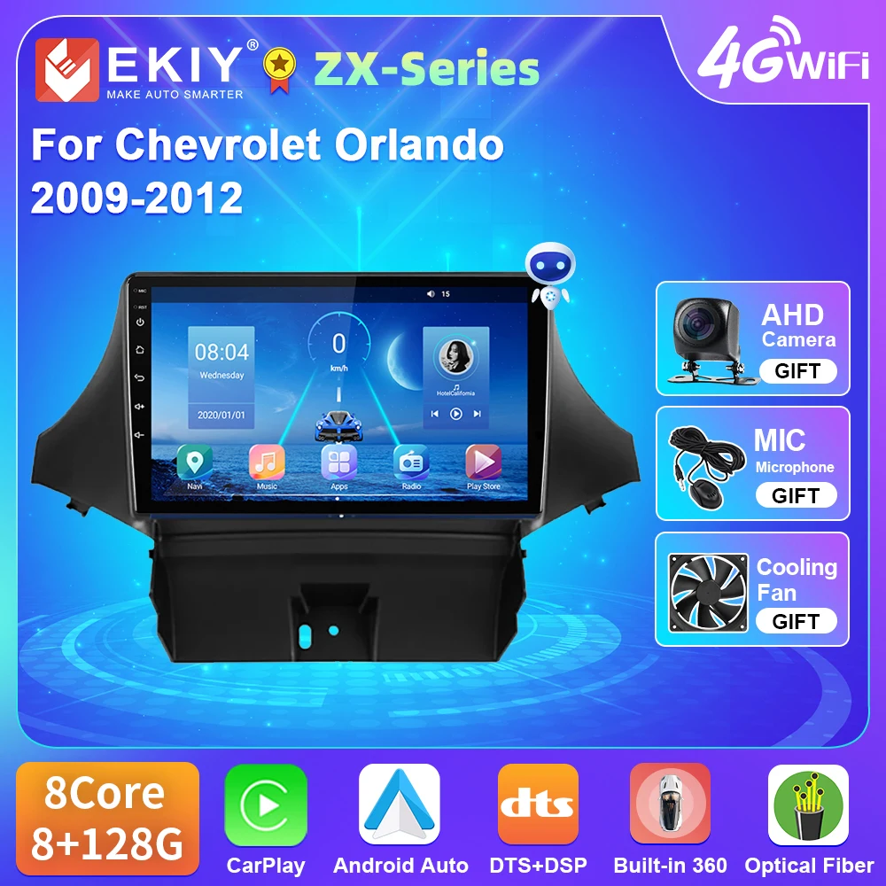 EKIY Android For Chevrolet Orlando 2009-2012 Multimedia Car Vehicle Multimedia Video Player Autoradio Navigation GPS