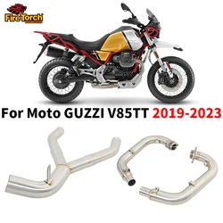 Slip On For Moto GUZZI V85TT V 85 V85 TT 2019 - 2023 Motorcycle Exhaust Muffler Modified Front Link Pipe Escape