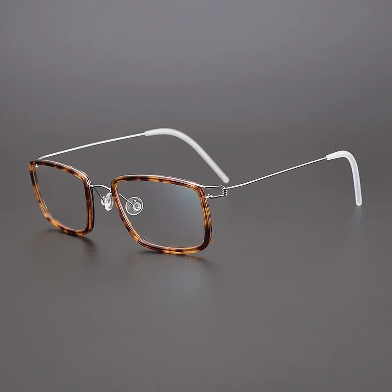 

Ultra-Light Screwless Alloy Frame Glasses for Reading Myopia Prescription Square Glasses for Men And Women by Denmark Brand