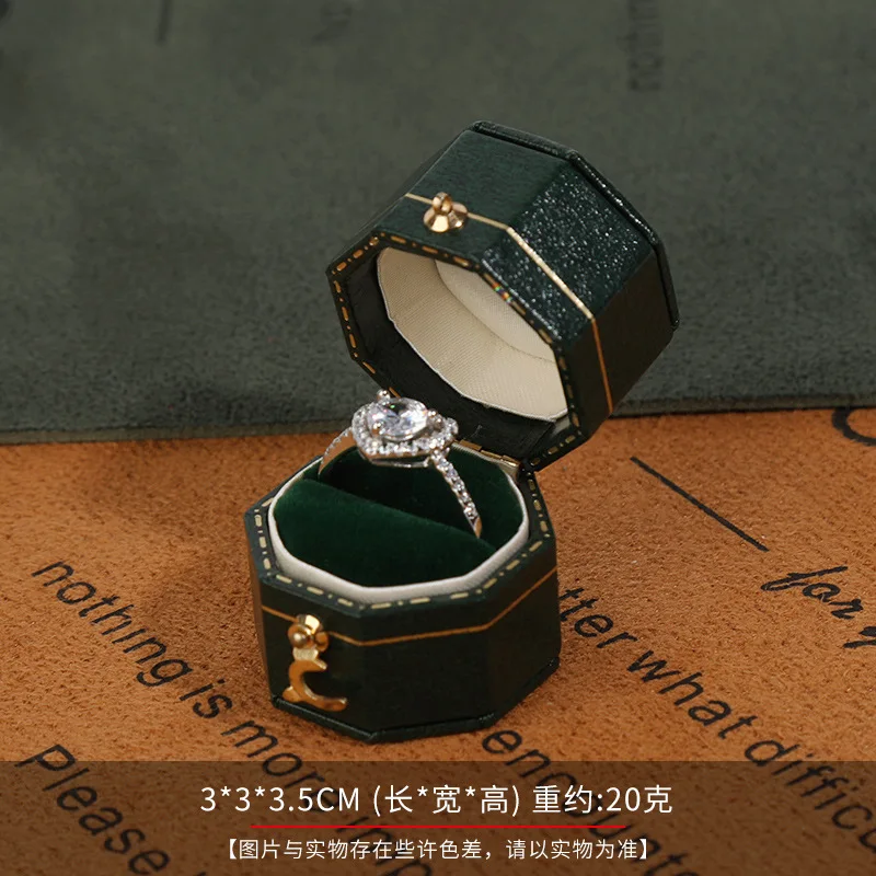 Portable Jewelry Box New Mini Ring Box Multi-Shape Retro Ring Storage Box Exquisite