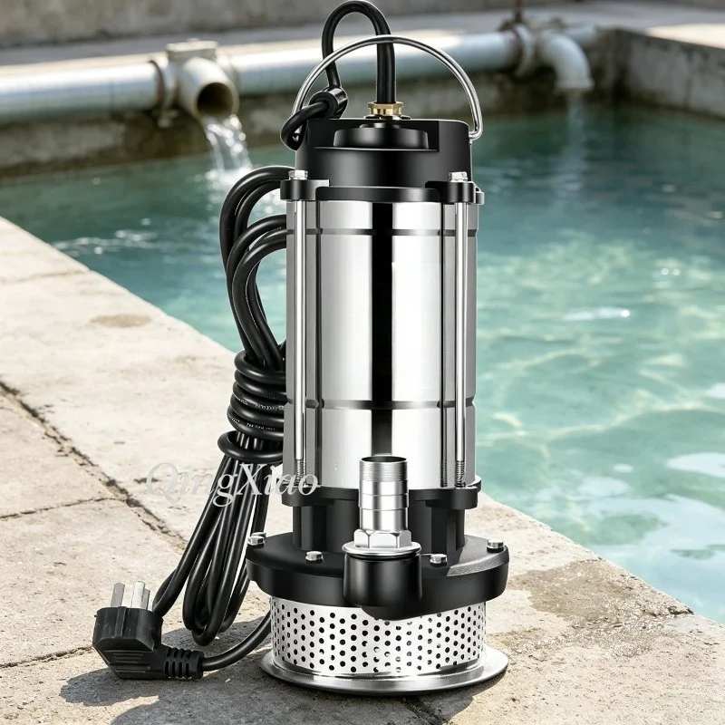 Stainless Steel Submersible Sewage Pump High Lift For Farmland Irrigation Fish Pond Pumping Tank Discharge Wastewater Transfer