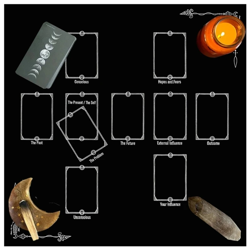 Brettspiel-Pad, astrologische Orakel-Tischdecke, Kartenmatte, Wahrsagerei-Tischdecke