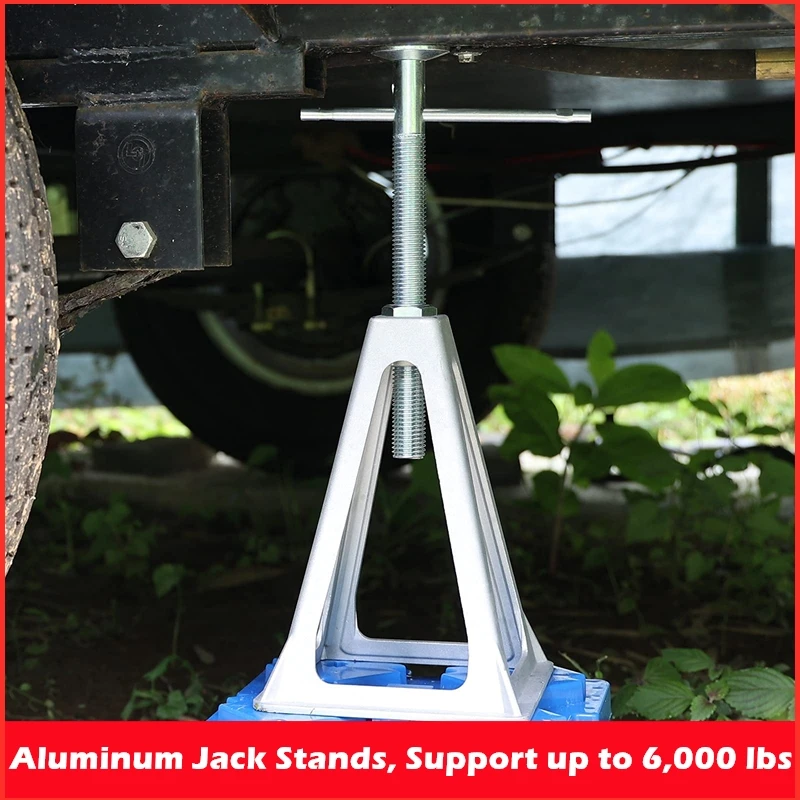 Pack of 4  RV Aluminum Jack Stands Support up to 6,000 lbs Trailer Support Stands Stabilize And Level RV 3 Ton Capacity