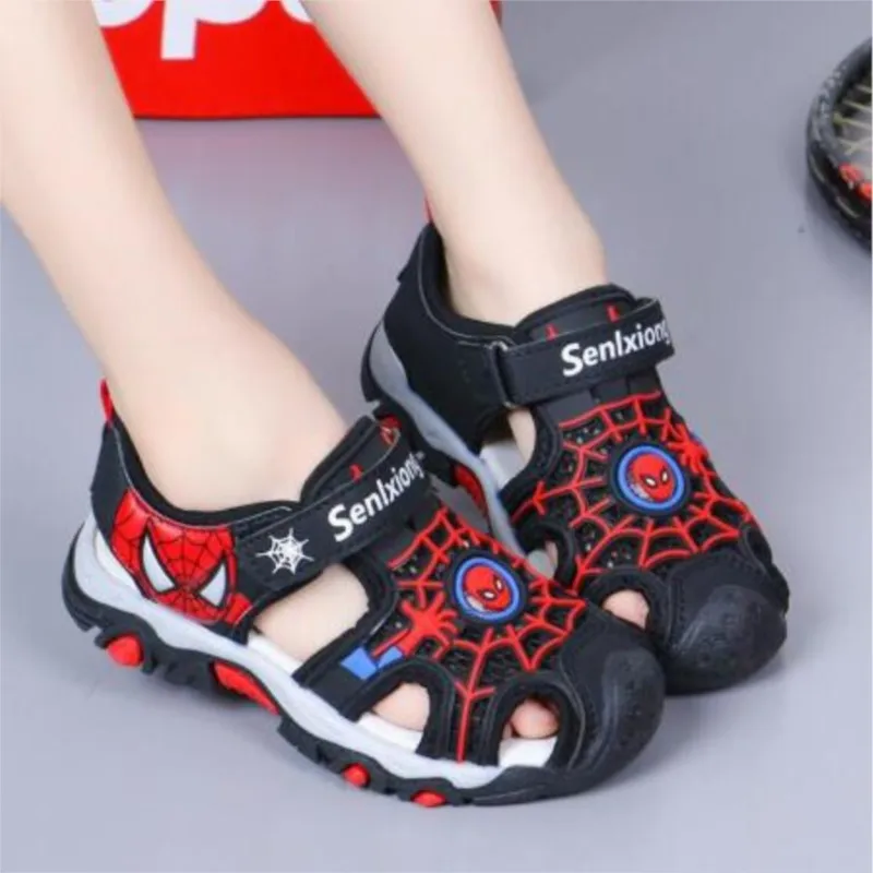 

Summer Cartoon kids sandal toddler boys Superhero sandals orthopedic sport pu leather baby boys beach Korean sandals