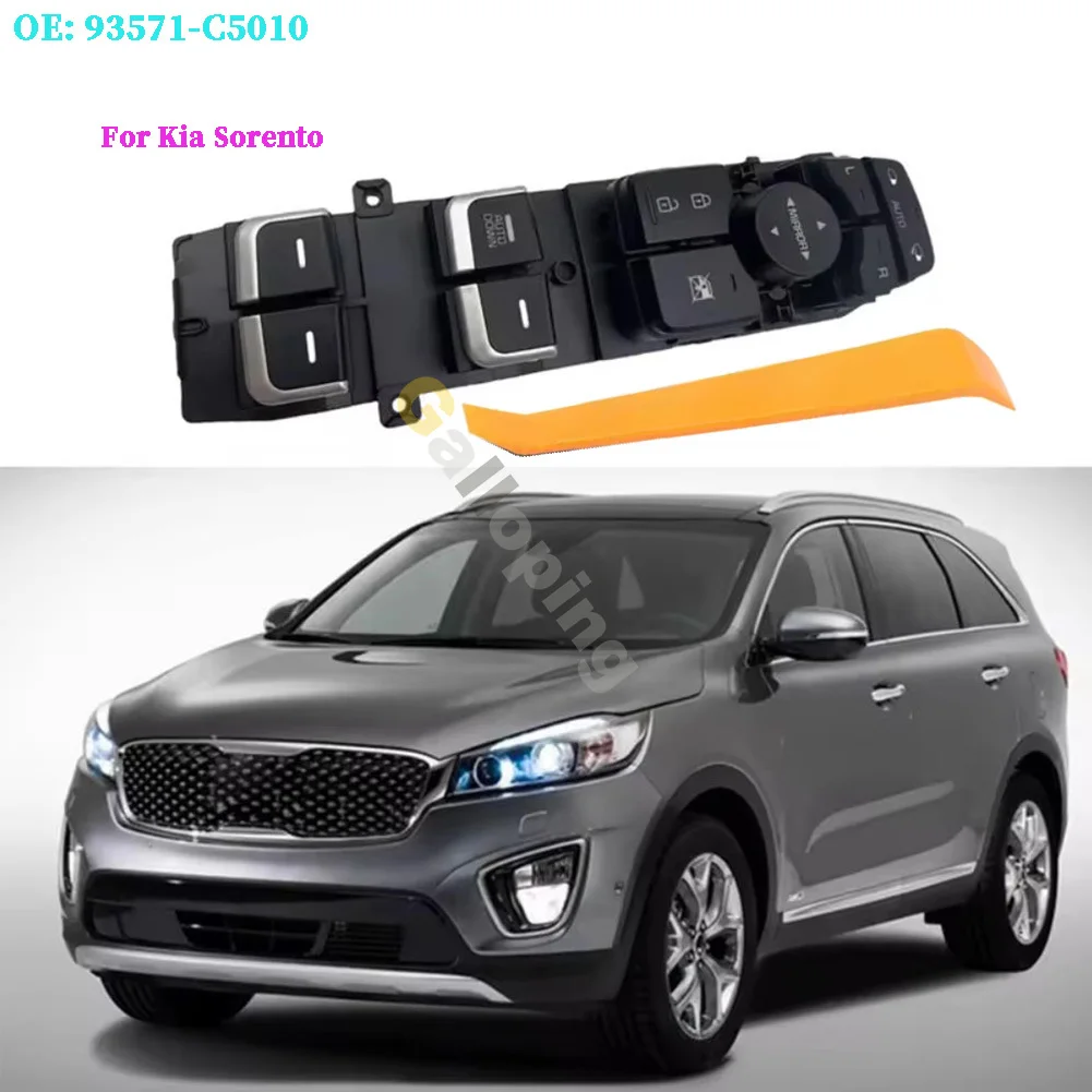 Interrupteur de commande de vitre électrique côté conducteur avant gauche, pour Kia Sorento 2016 – 2018, accessoires de voiture, pièces automobiles 93571-C5010