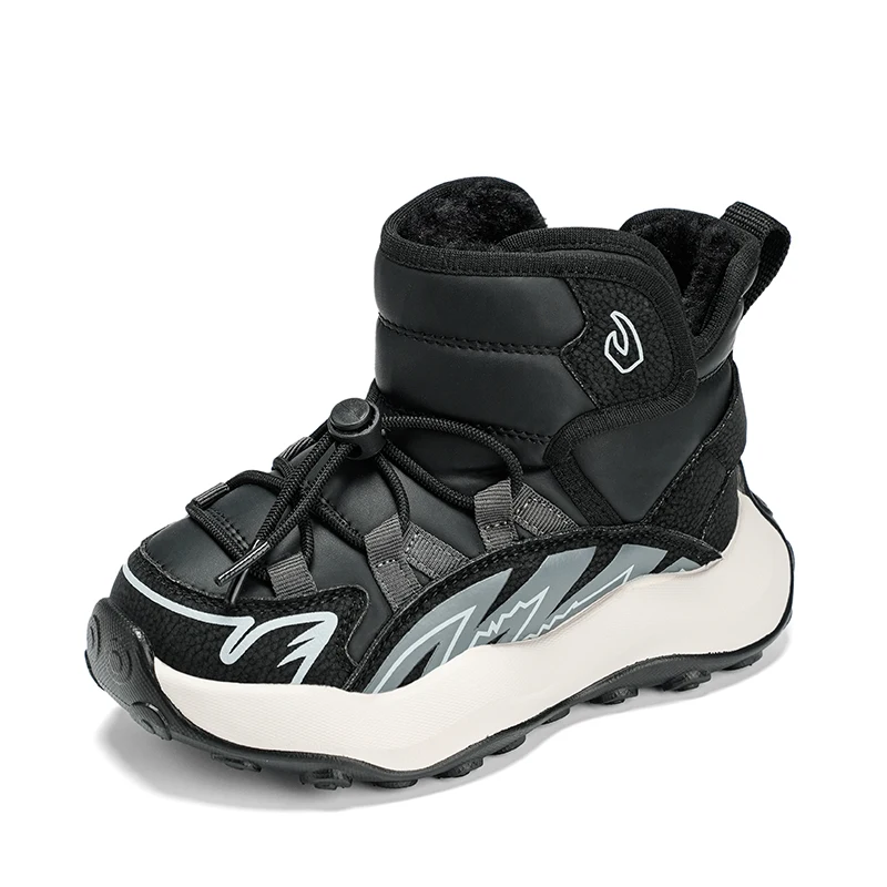 Children Sports Boots Suede Warm Pull Rope Kids Short Boots Soft Sole 2025 Winter New Boys Snow Boots Waterproof Non-slip Trend