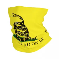 Don't Tread On Me Gadsden Flag Bandana Neck Gaiter UV Protection Face Scarf Cover Women Men Headband Tube Balaclava