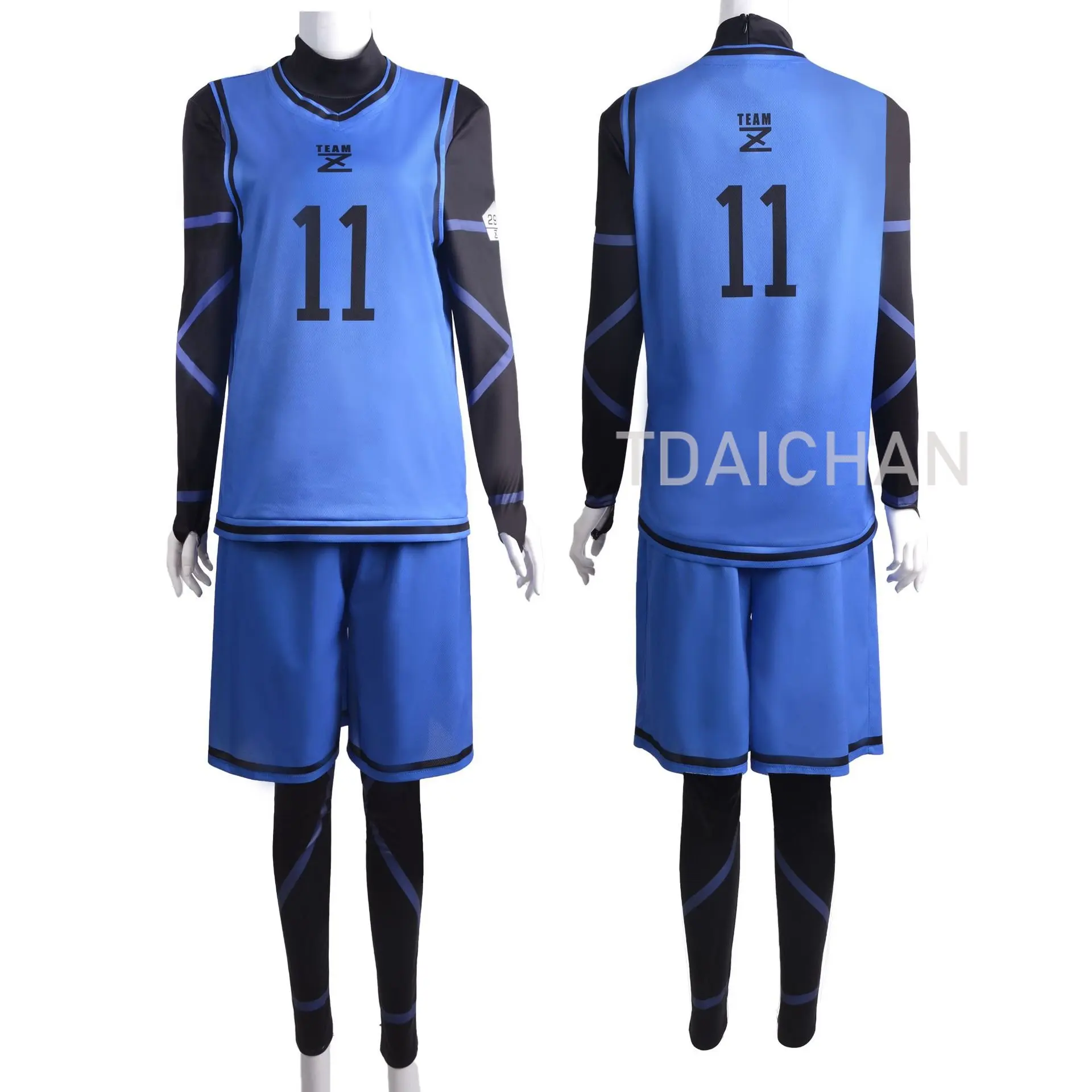 Anime Blue Lock Football Jersey Sportswear Isagi Yoichi Hyoma Chigiri Meguru Bachira Jumpsuits Vest Shorts Cosplay Costume Wig