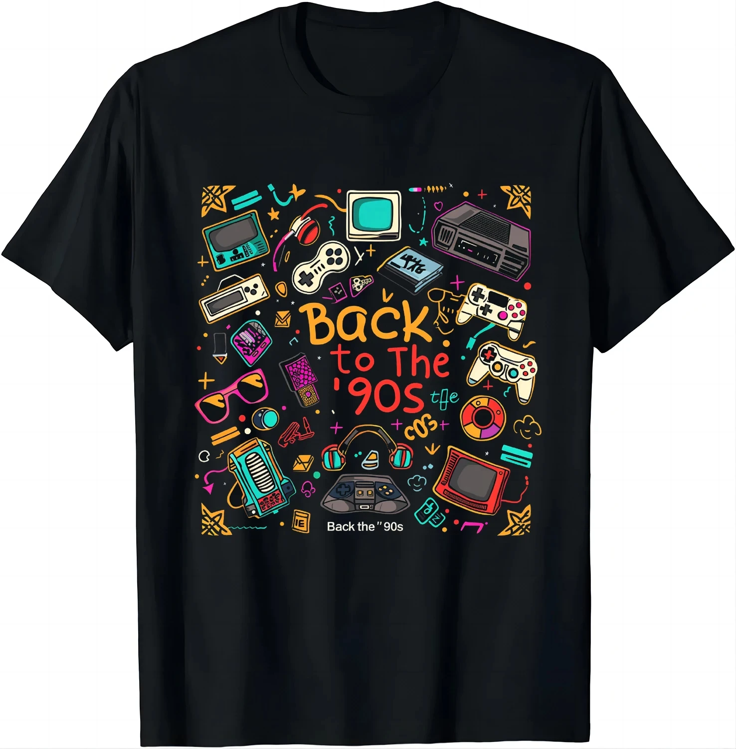 Men's Women's Kids Vintage Retro Back To 90's Graphic Design T