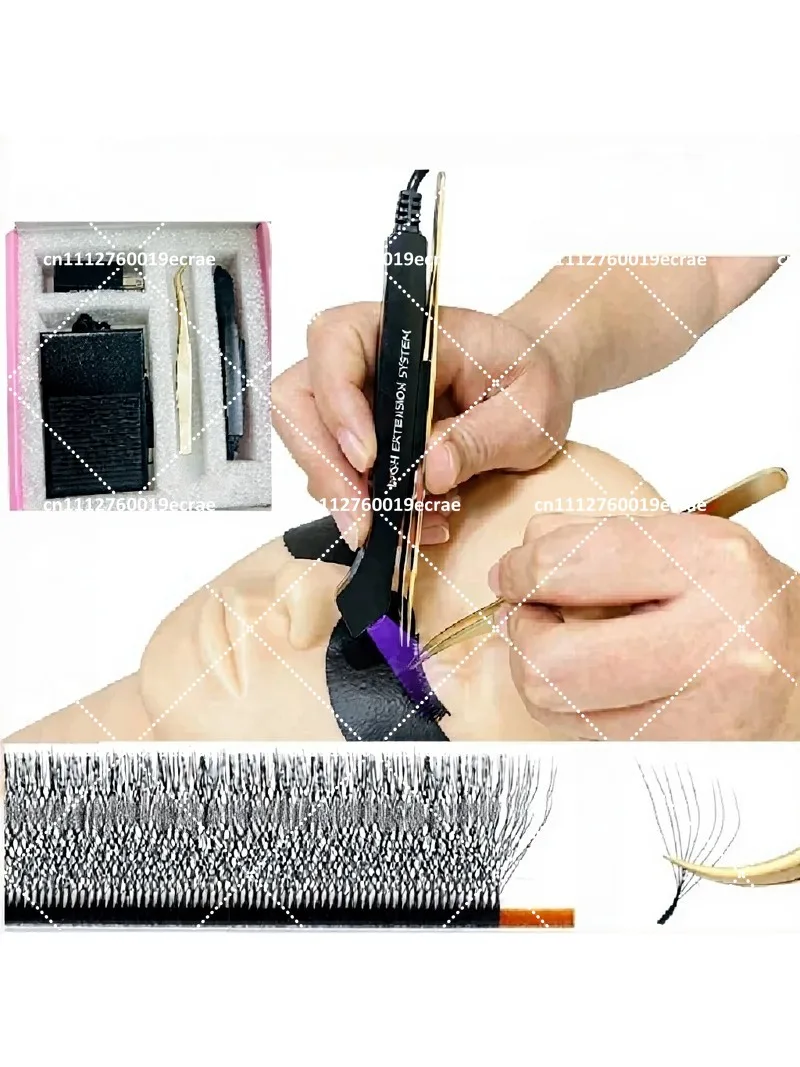 LED Eyelash Extension Curing Lamp with Tweezers, 3W Portable Light for Lash Glue, Fast Drying