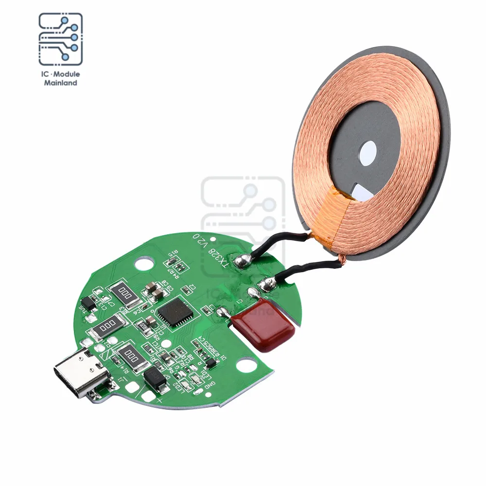 15W High Power Wireless Charger Module 5V/9V/12V Voltage Support Magnetic Wireless Charger 8MM Charging in Space