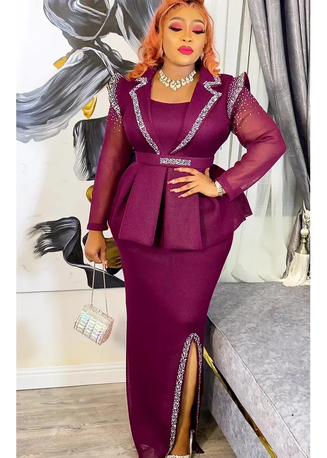 Африканские вечерние платья больших размеров для женщин Dashiki Ankara, свадебное вечернее платье, сексуальное облегающее длинное платье макси, африканская одежда 2024