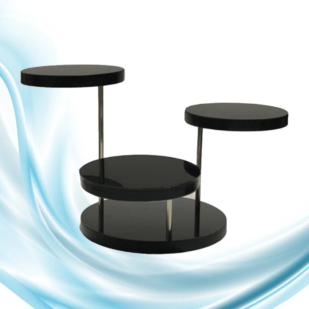 

2 шт. стойка для ювелирных изделий 3-слойная вращающаяся акриловая подставка для ожерелья, кольца, серьги, органайзер, экономия места для хранения