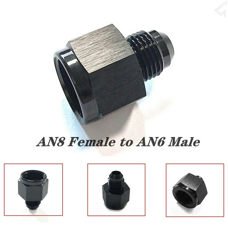 

Black Aluminum AN10 to AN8 AN4 AN8 AN6 1-8NPT Female To AN3 AN6 An8 Male Flare Adapter Fitting Reducer Oil Cooler Parts