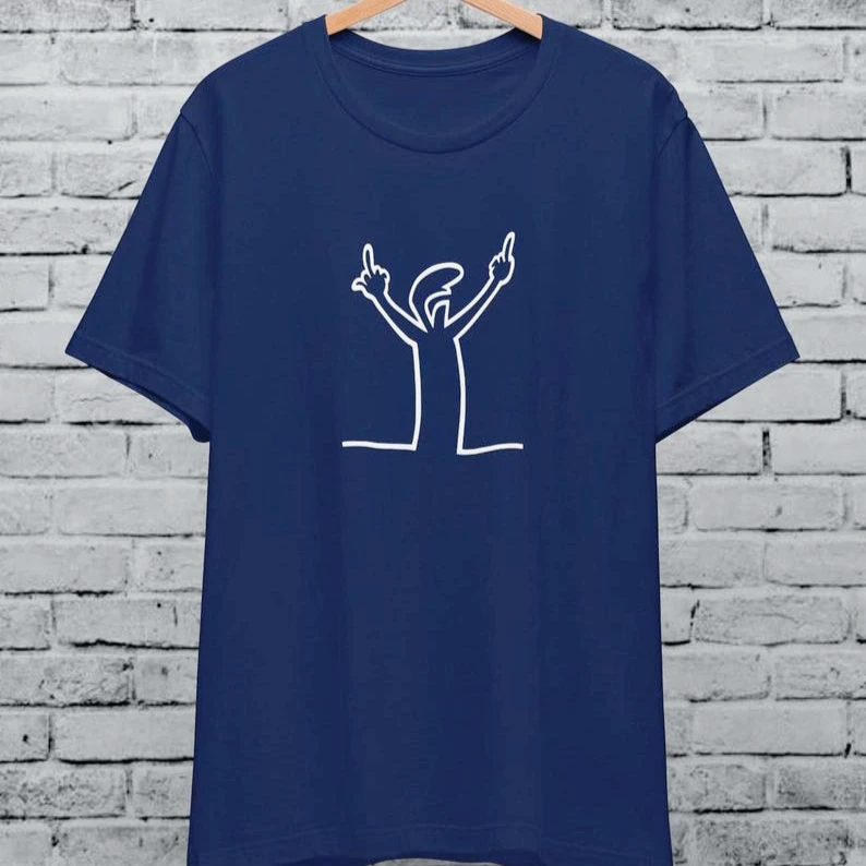 Angry La Linea Unisex T-Shirt for Men Women The Line Osvaldo Vintage Funny Gift 80s Cartoon Summer Casual Comfort Cotton Tees view 4