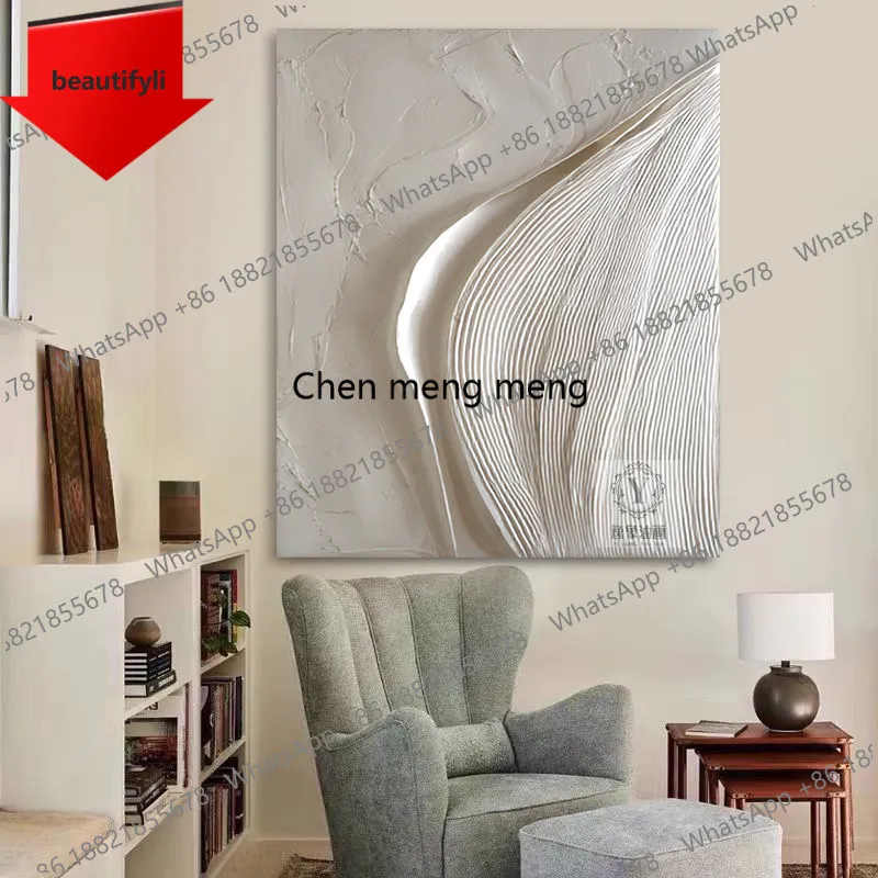 A50 Wabi sand wind living room background wall wood carving painting villa bedroom creative painting hotel