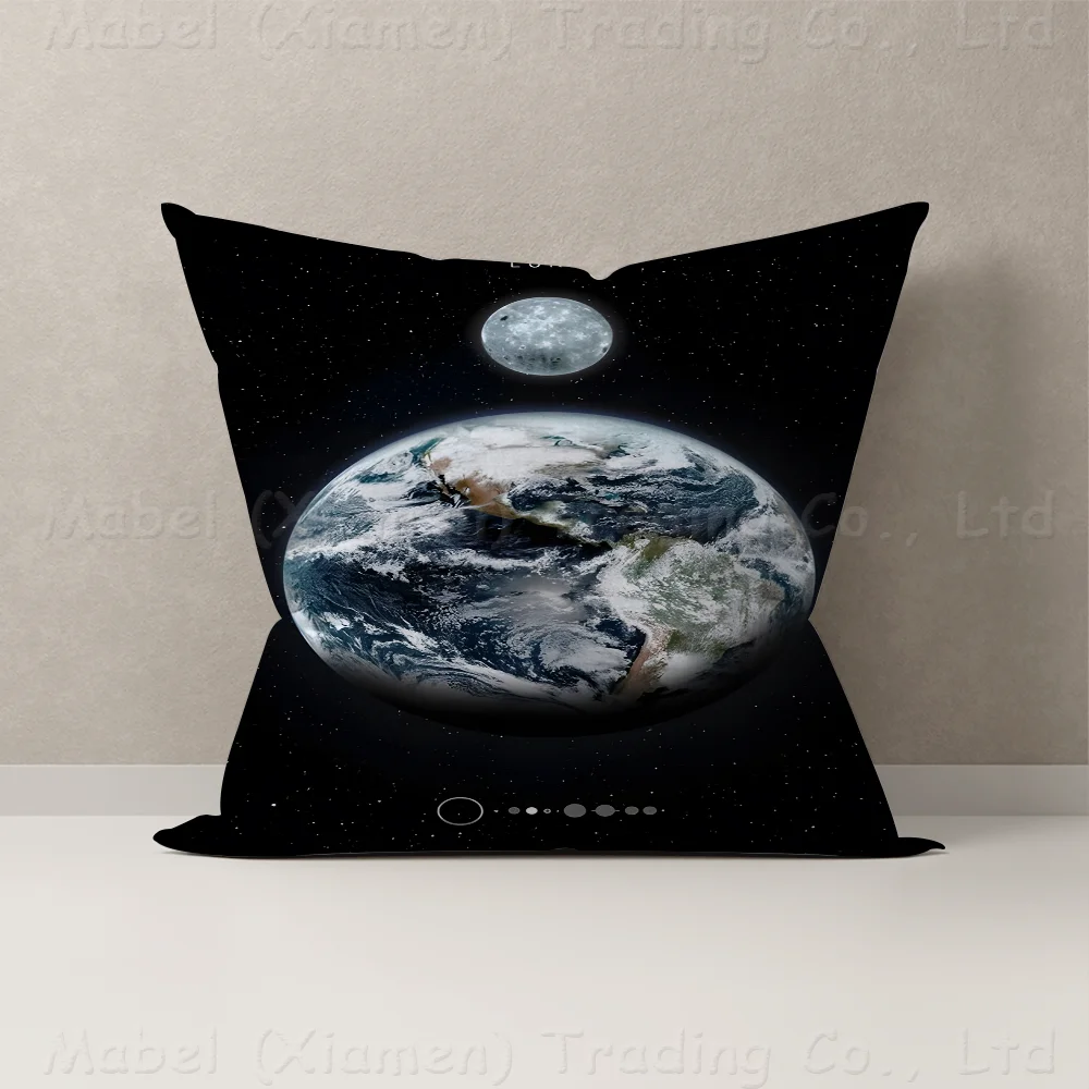 Planets And Universe Retro Space Mar Venus Moon Pillow Gifts Home Office Furnishings Bedroom Sofa Car Cushion Cover Case 45x45cm