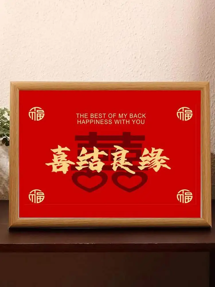 

Современная акриловая фоторамка для свадебных фотографий, декоративный элемент для гостиной, подарок молодоженам, простой прямоугольный декор для дома