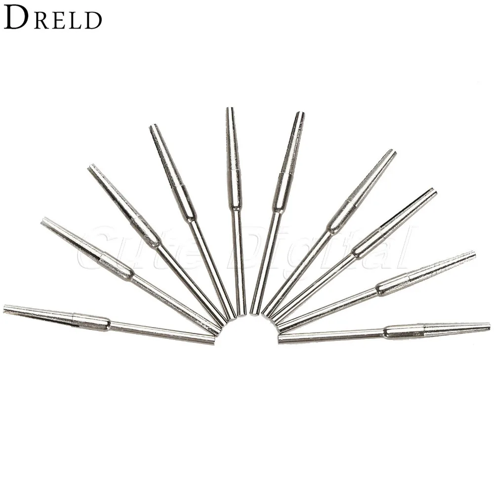 10Pcs 2.35mm Shank Split Mandrel Adapter for Sandpaper Miniature Split Tapered Head Mandrel for Dremel Accessories Rotary Tools