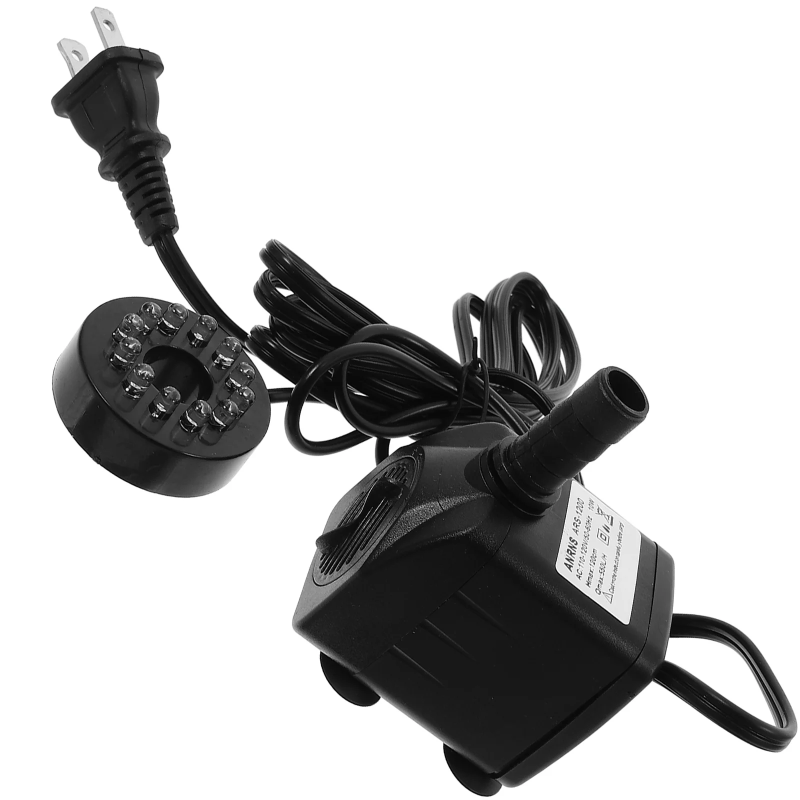 

10W Submersible Water Pump LED Light Adjustable Flow Rate Low Noise for Fountains Ponds Aquarium Fish Tank Hydroponic System