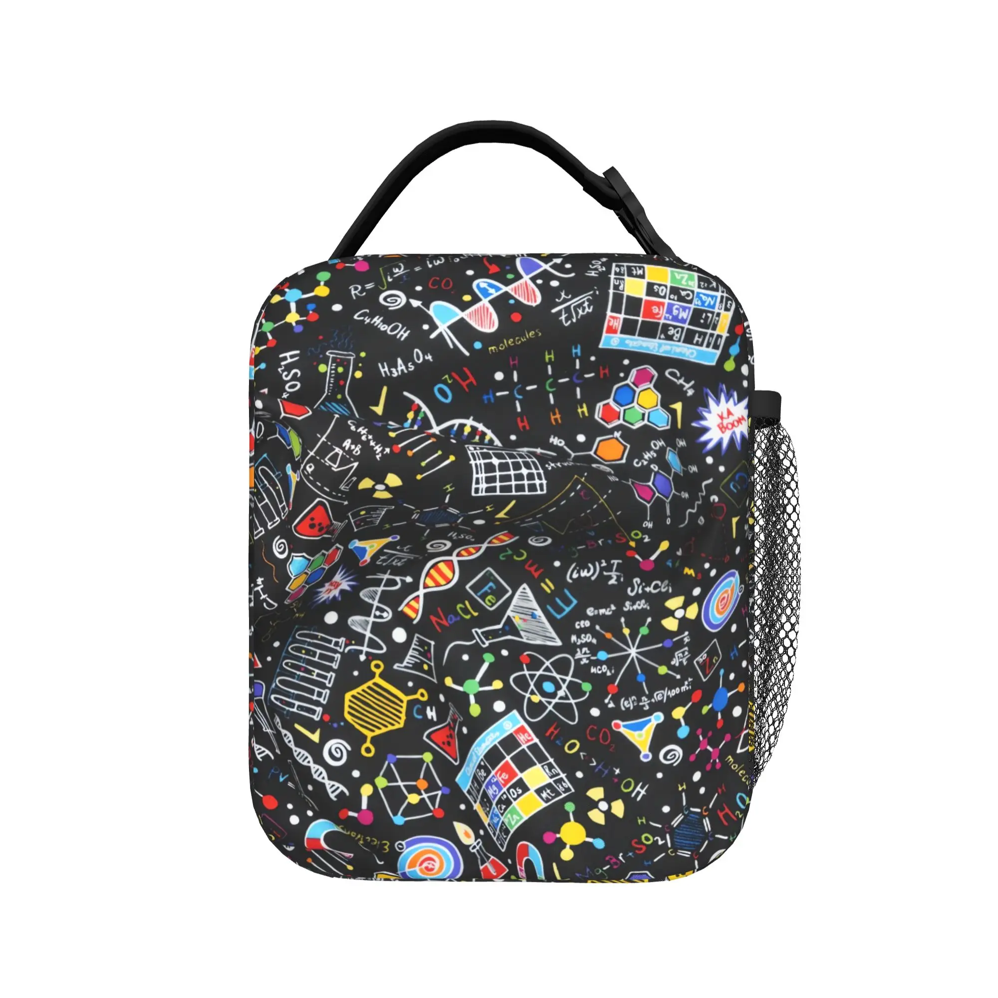 Math Rubik Rubix Rubics Player Cube Math Lunch Bag  Casual Lunch Box Travel Thermal Lunch Bags For Child Oxford Print Cooler Bag