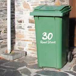 3Pcs Custom Street House Number Wheelie Bin Vinyl Sticker Container Stickers Outdoor Trash Stickers Waterproof Removable