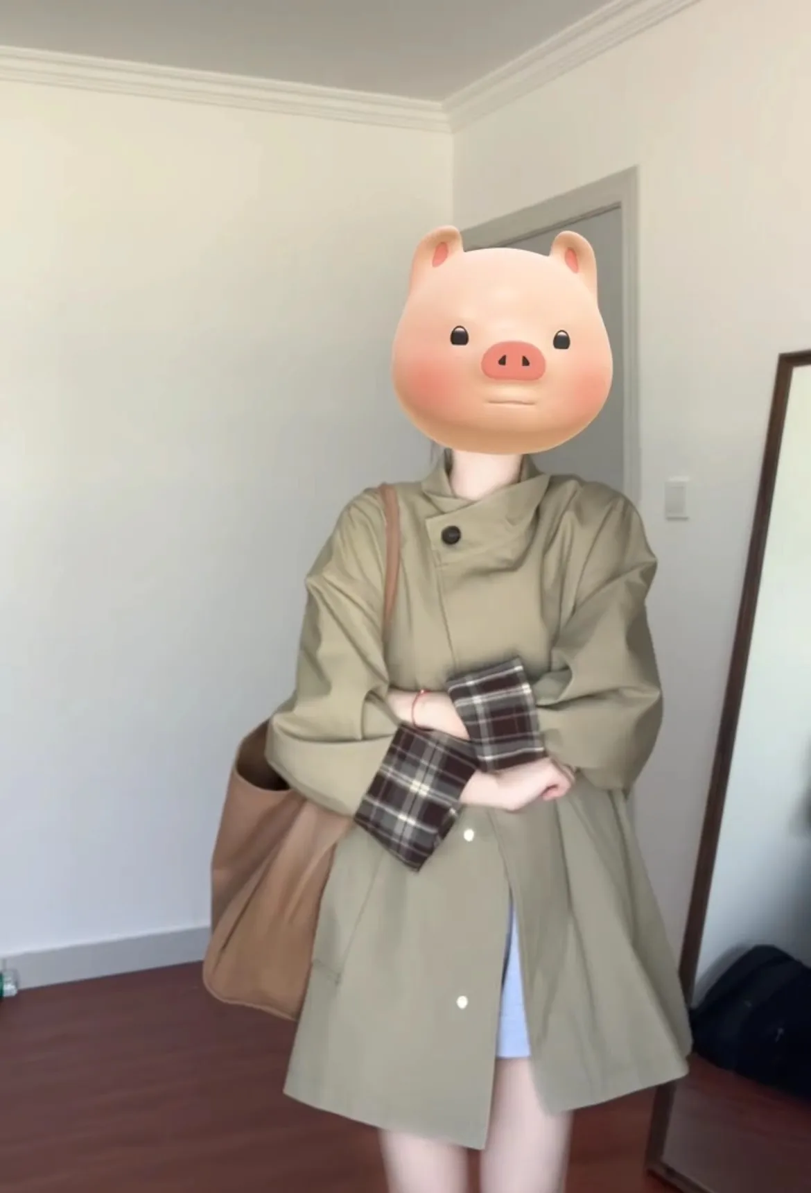 

British Style Retro Plaid Color Block Coat Trench Coat Oversize Lazy Women's Autumn New Arrival 2025 Loose Fit Coat