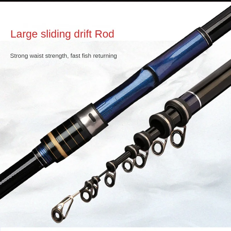 JISu Rock Fishing Rod, Long Section, Large Guide Ring, Oblique Guide, Eye Slide Float Rod, Color Change, Super Hard, 4.5m-6.3m