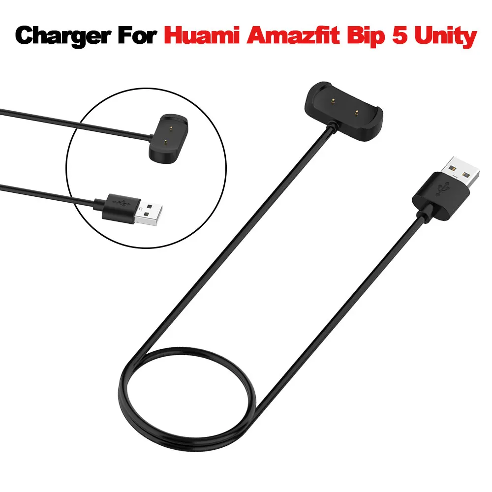 Chargeur Dock pour montre intelligente Huami Amazfit Bip 5 Unity/Bip5, adaptateur USB, câble de Charge, fil de Charge d'alimentation, accessoires pour montre intelligente