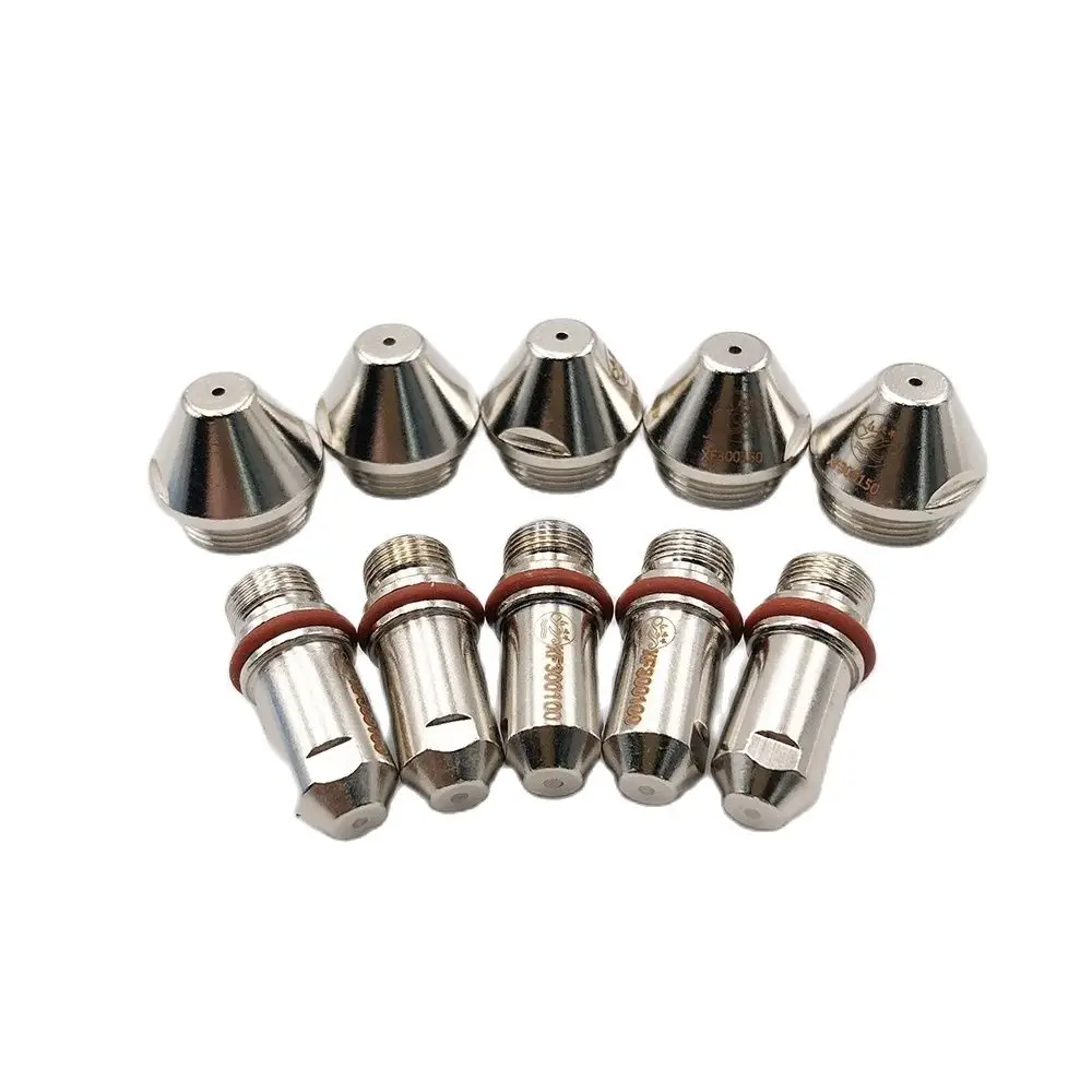 FY-XF300H FY-XF300 XF-300 Water Cooling Plasma Cutting Cutter Torch Consumables 5pcs Nozzle And 5pcs Electrode