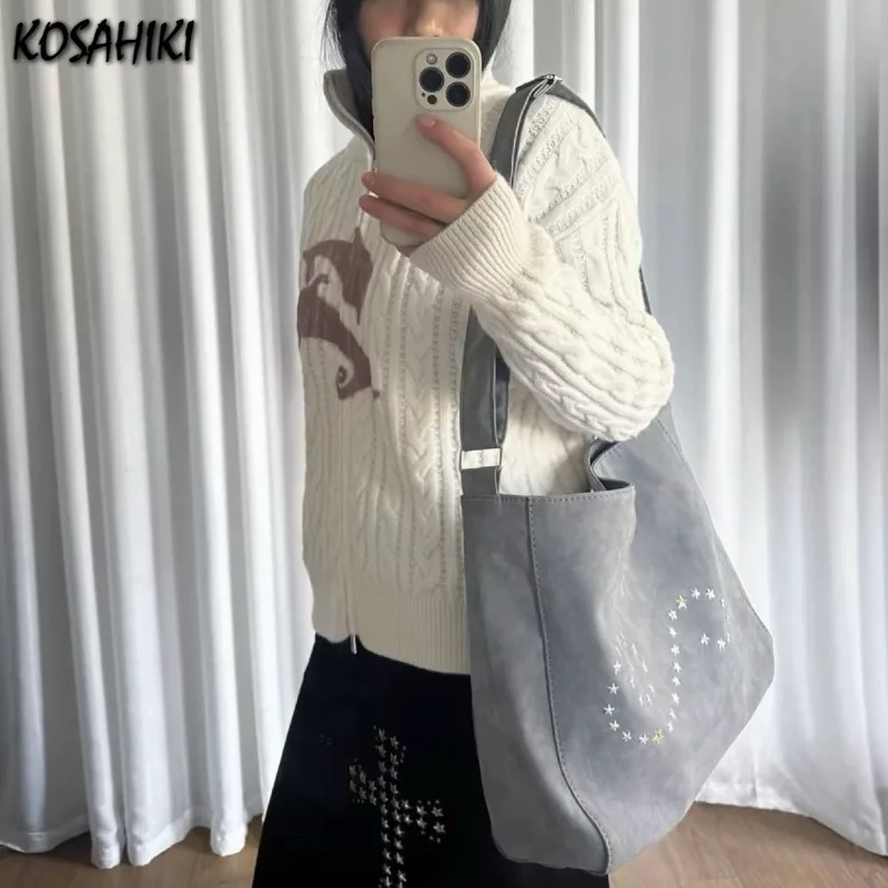 

Luxury Design Simple Star Office Lady Shoulder Bags Vintage Women Streetwear Underarm Bag Fashion All Match Handbags Crossbody