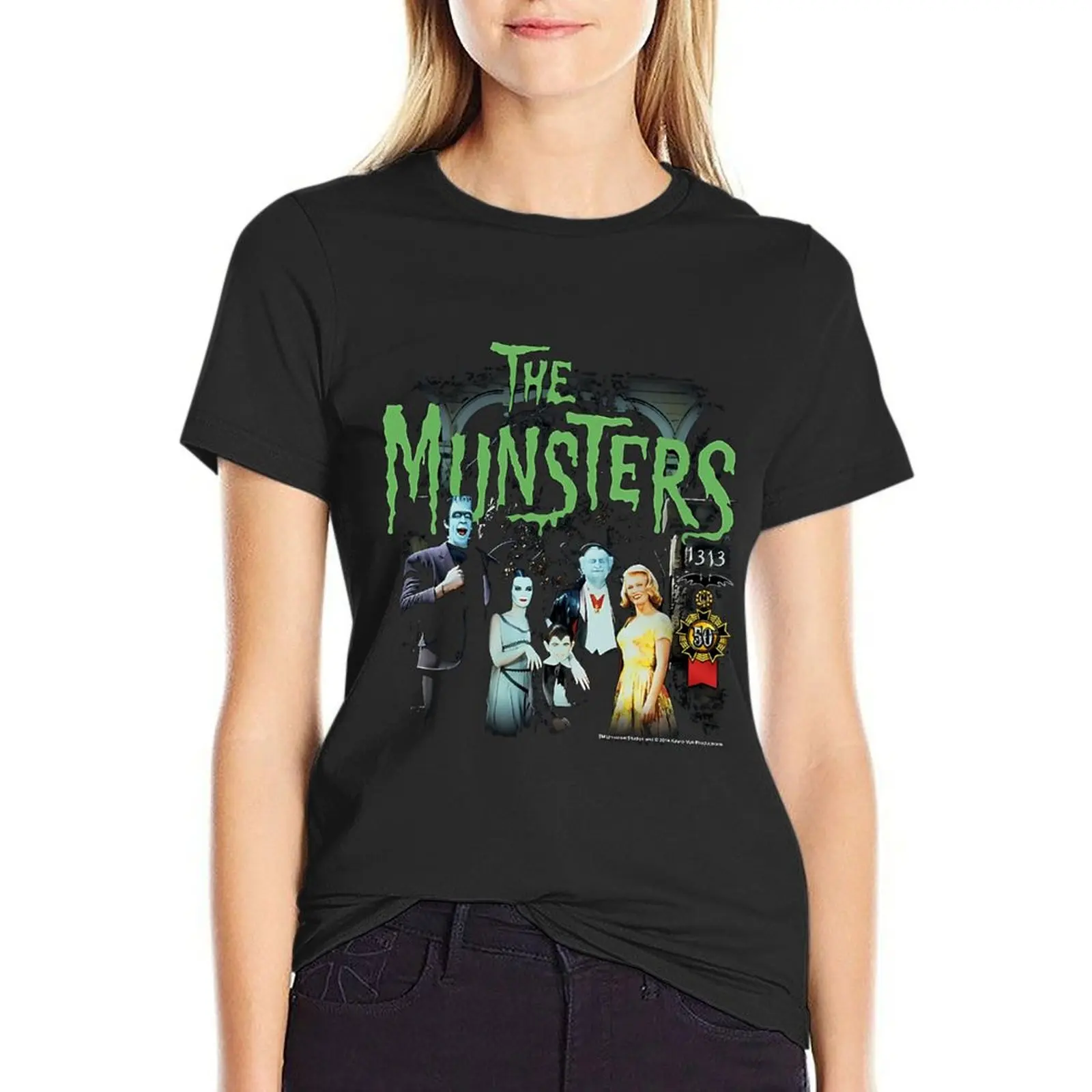 munsters-1313-50-years-brand-a T-Shirt tops funny oversized t shirts for Women