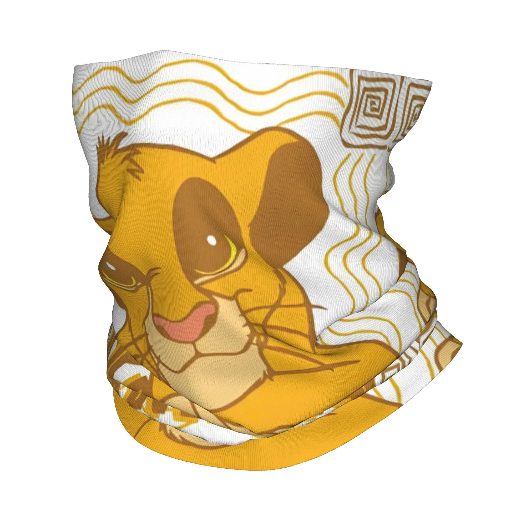 

Custom The Lion King Retro Simba Bandana Neck Gaiter for Ski Hunting Men Women Wrap Scarf Hakuna Matata Graphic Balaclava Warmer