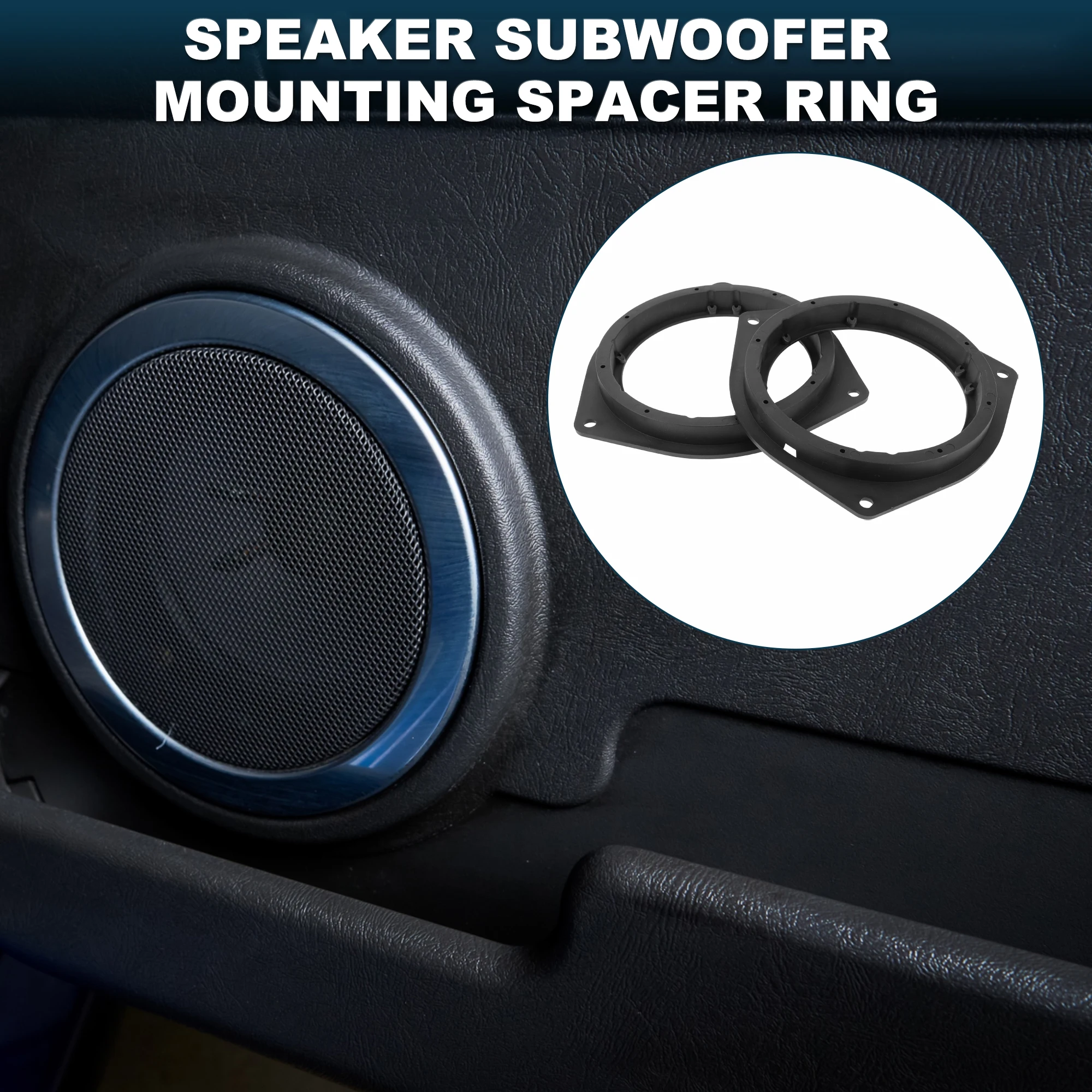 UXCELL Speaker Spacer Ring Tweeter Speaker Spacer Adapter for Toyota Corolla Waterproof Black 2 Pcs
