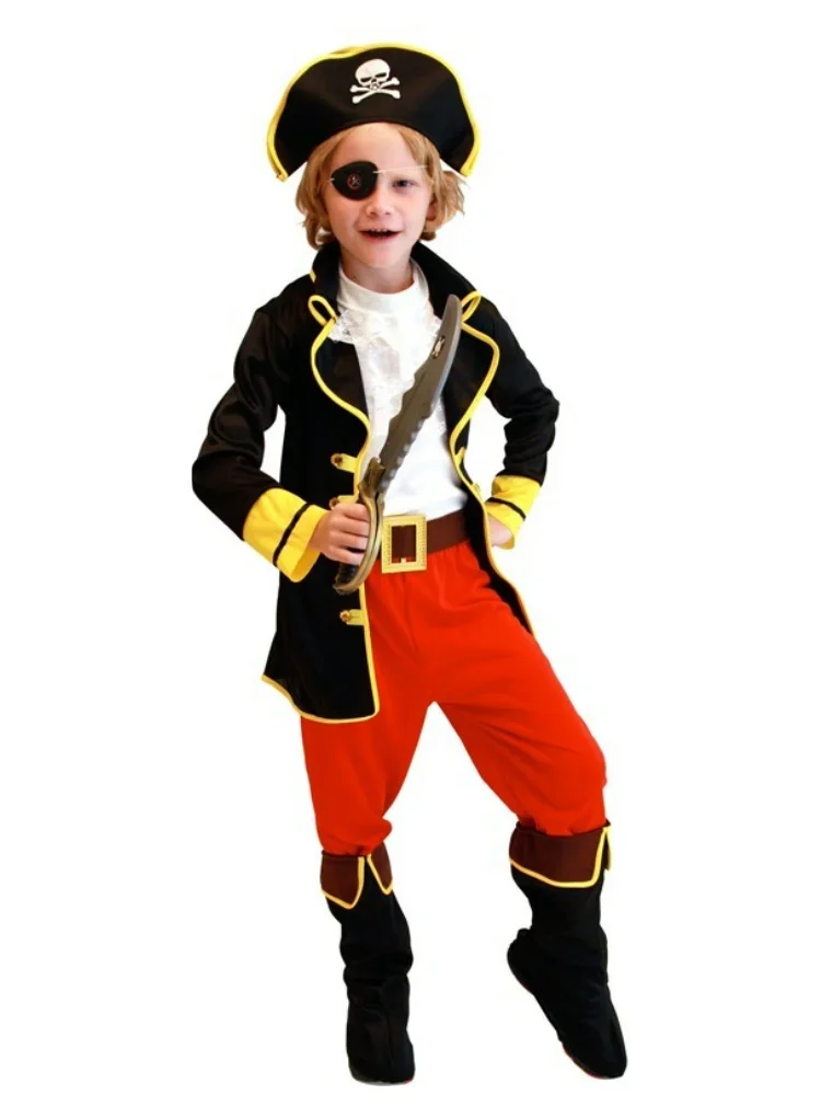 Kids Pirate Costumes Halloween Holiday Party Boys Girls Cosplay Pirates Sailors Costume Suit Dress Up