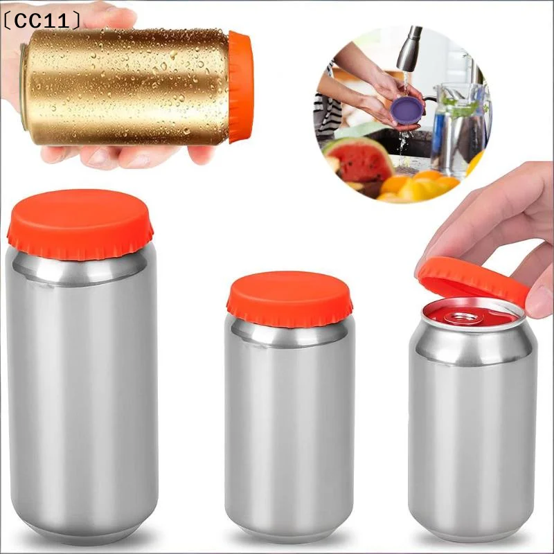 6pcs/set Silicone Soda Can Lid Reusable Can Stopper For Soda Beer Drinks Juice Standard Cans Protecto Coke Can〔CC11〕