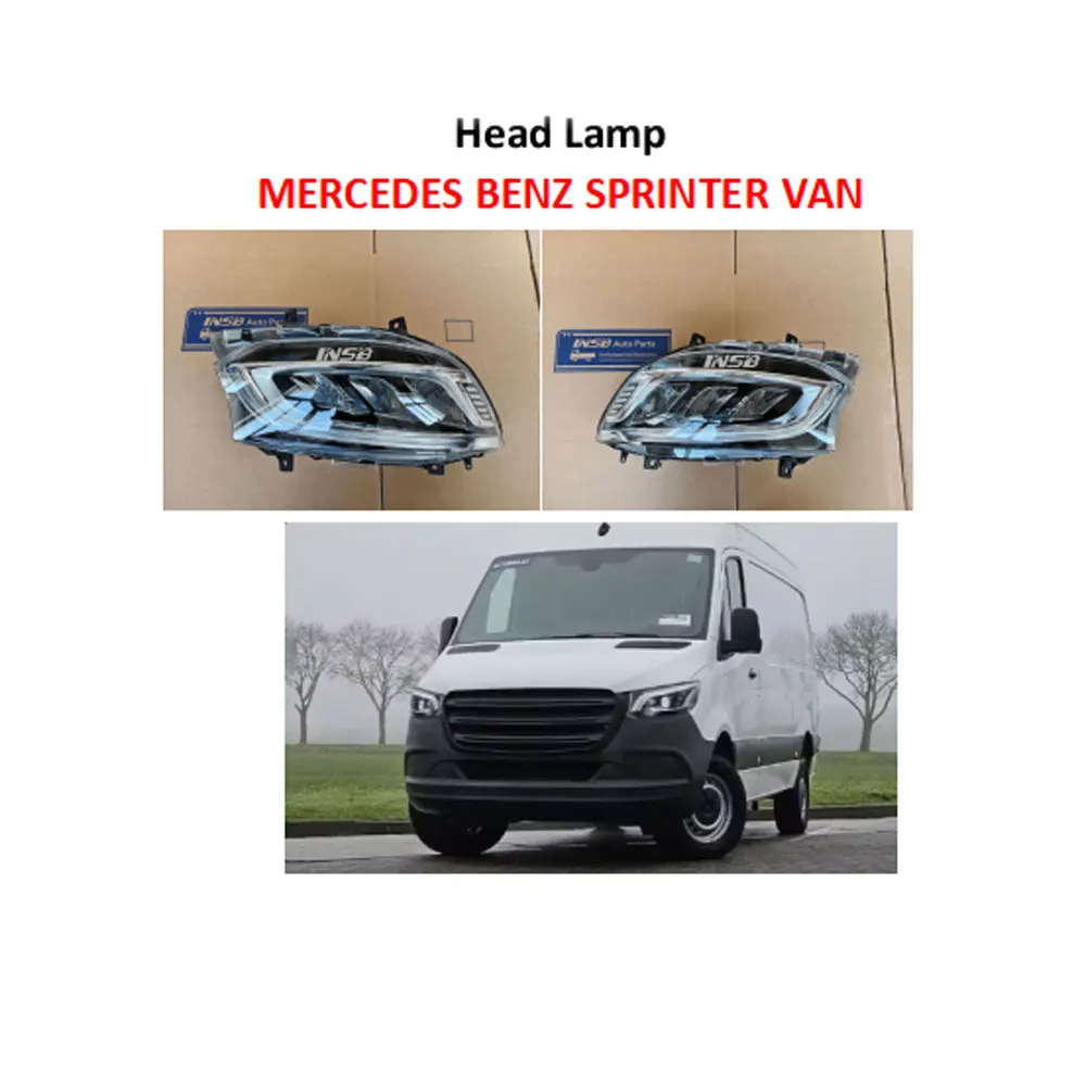 INSB 1 Pcs Head Lamp LED High-Config Auto Headlight Assembly Upgrade Front Lamps Car Accessories for MERCEDES BENZ SPRINTER VAN