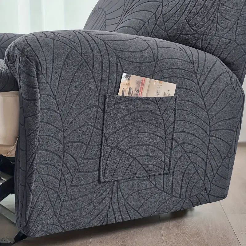Jacquard Split Recliner Sofabezüge Elastic Stretch Relax Sesselbezug Rutschfeste Liege Einzelsofa Schonbezüge Wohnzimmer – Detail 5