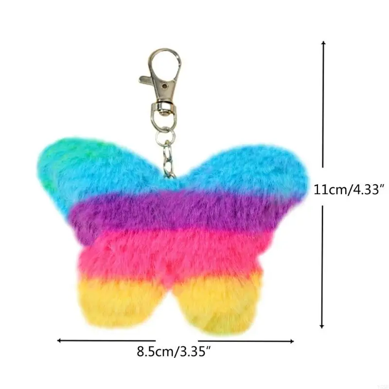 Y55F Handmade Butterfly Charm Keychains Women Car Keyring Keys Holder