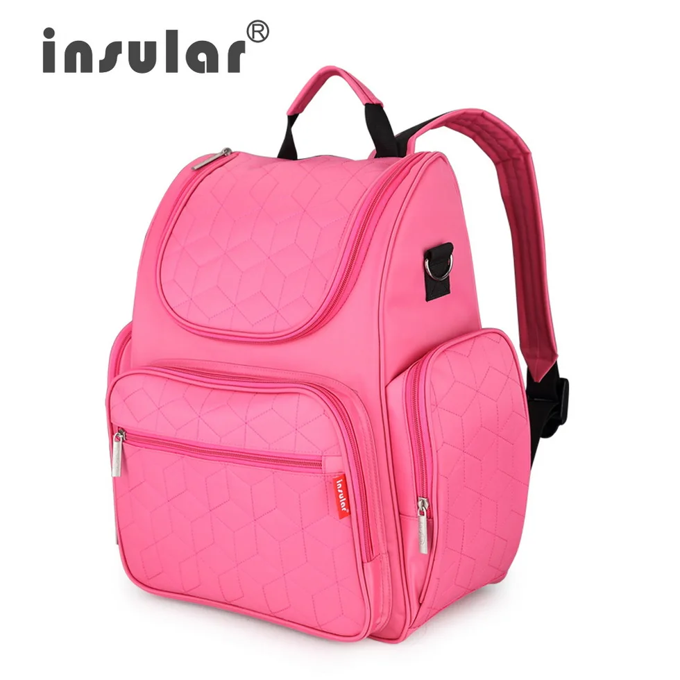 Insular Elegant Baby Diaper Backpacks Nappy Bags Multifunctional Changing Bags For Mommy