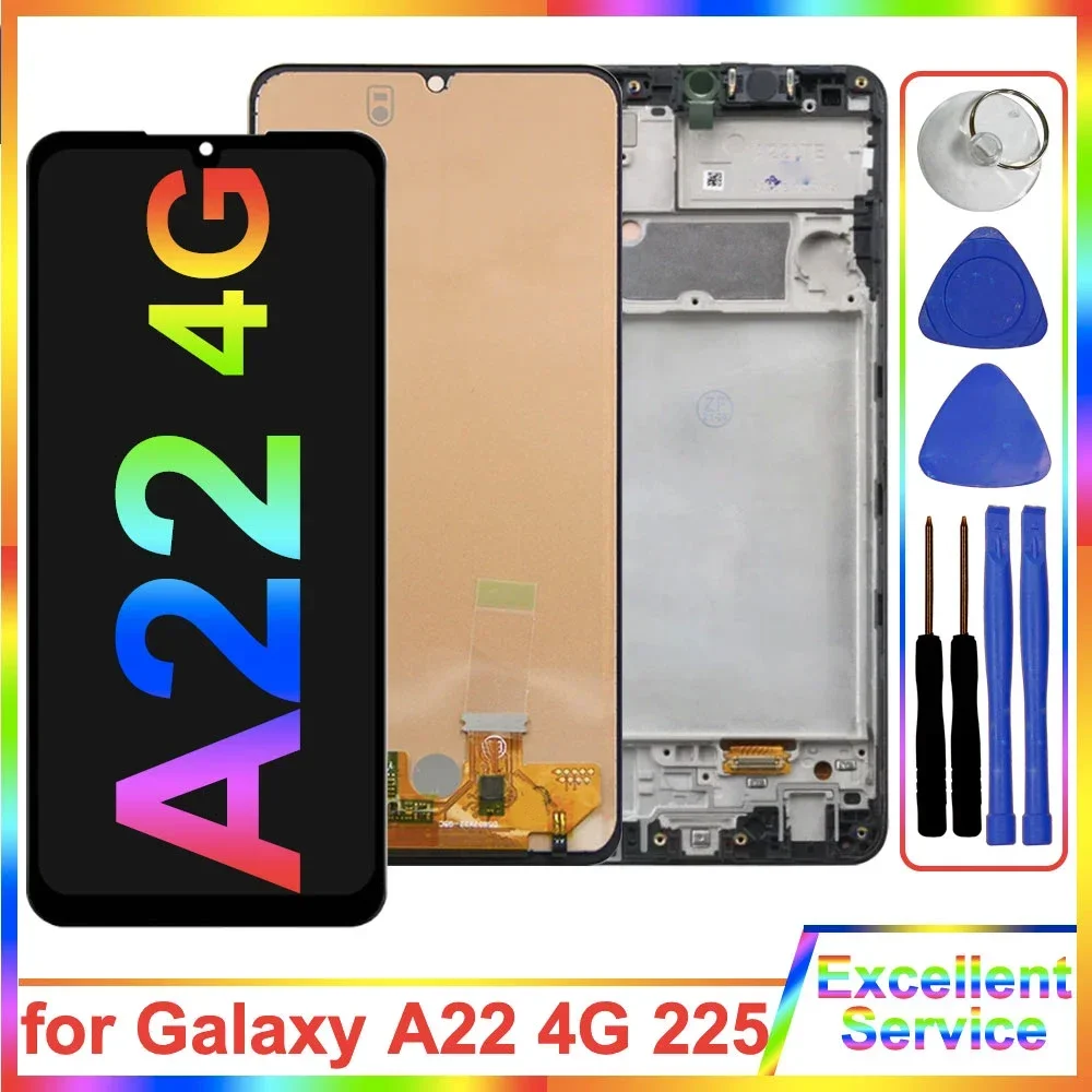 

100% Tested for Samsung Galaxy A22 4G A225F A225M LCD Display Touch Screen Digitizer Replace for Samsung A22 4G Screen A225F