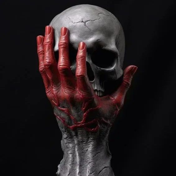 Halloween Berserker Skull Resin Sculpture Entrance Living Room Bedroom Desktop Dining Table Home Crafts Ornament Decoration