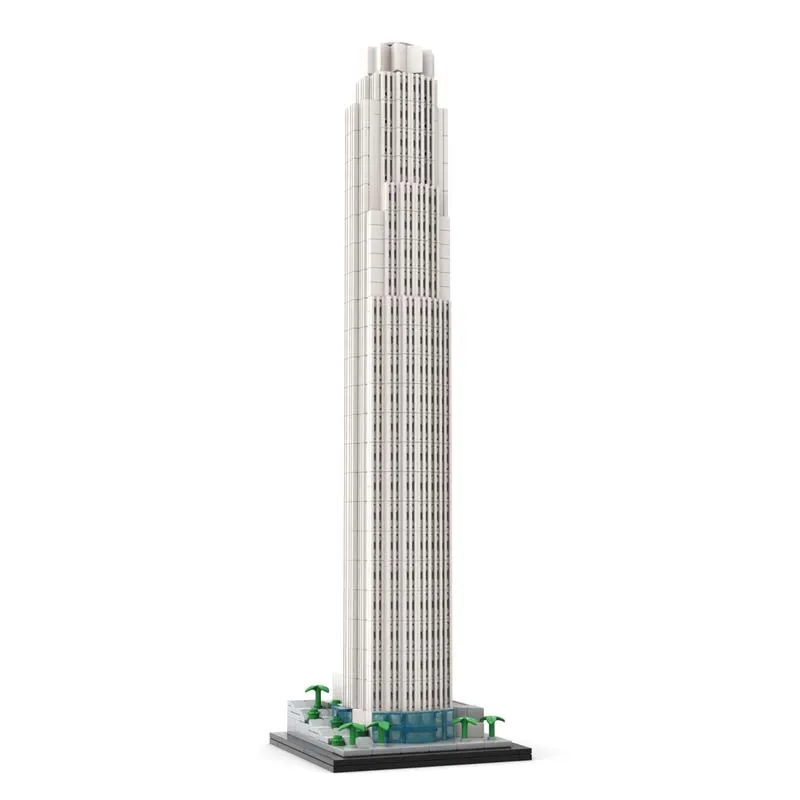 MOC Building Blocks Assembly Toy Set Bank of America Tower 1:800 scale model 915pcs Skyscraper Series Creative gift The best gif