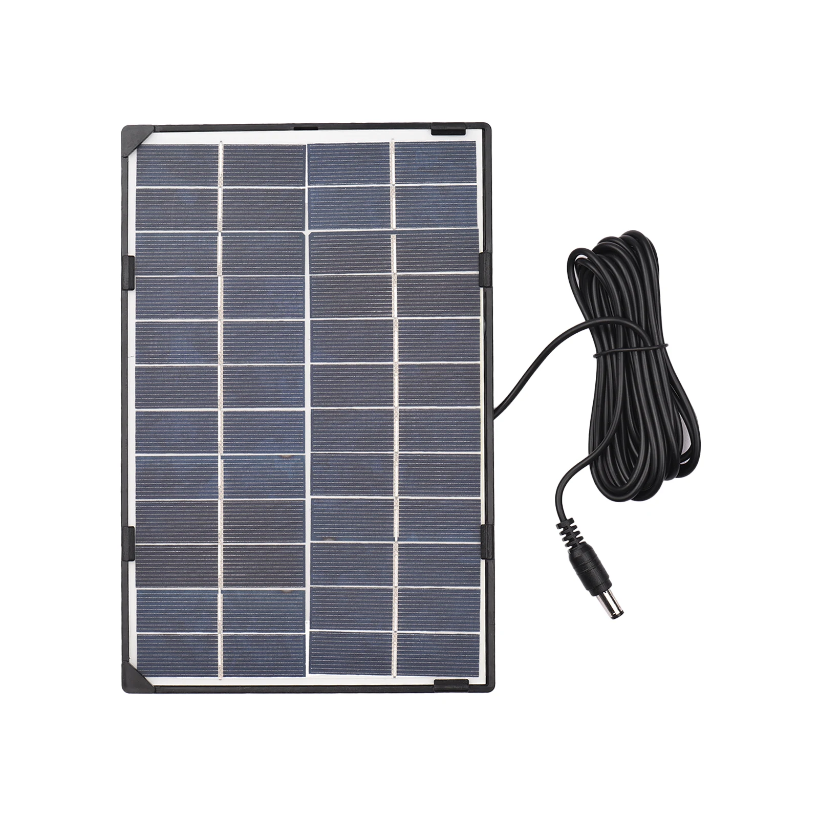 6W 12V Solar Panel for Outdoor Security Camera Solar Cell with 10ft DC Output DIY Waterproof Solar Panel for Street Light Garden