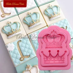 3D Relief Crown Design Silicone Mold for Cupcake Topper Fondant Chocolate Mould DIY Clay Model Cake Decorating Tools Bakeware