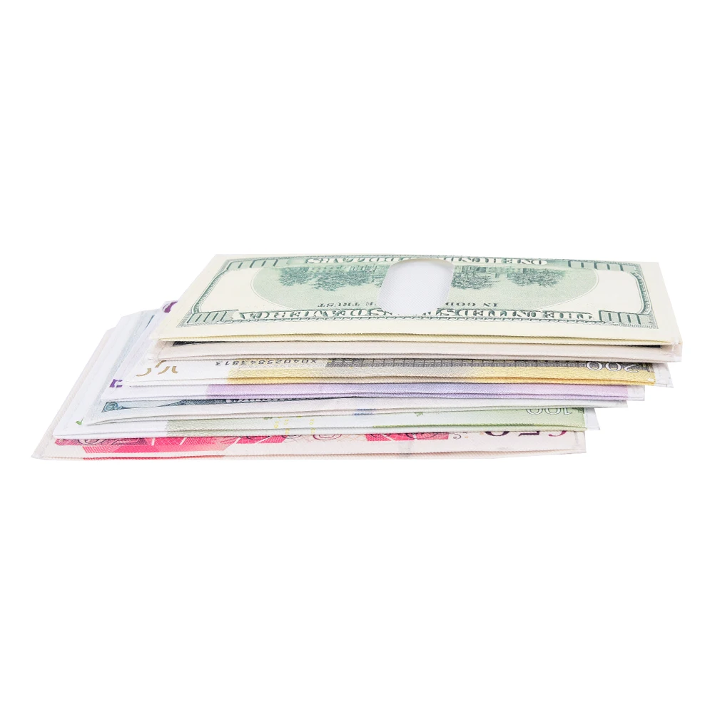 1PC قماش الإبداعية المحفظة شيك للجنسين رجل إمرأة عملة ملاحظات نمط جنيه الدولار اليورو محفظة عملة حقيبة