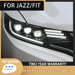 Car styling for Honda Fit Jazz GK5 headlight LED 2014 2015 2016 2017 2018 car accessories Front lamp Jazz Fit hi lo beam