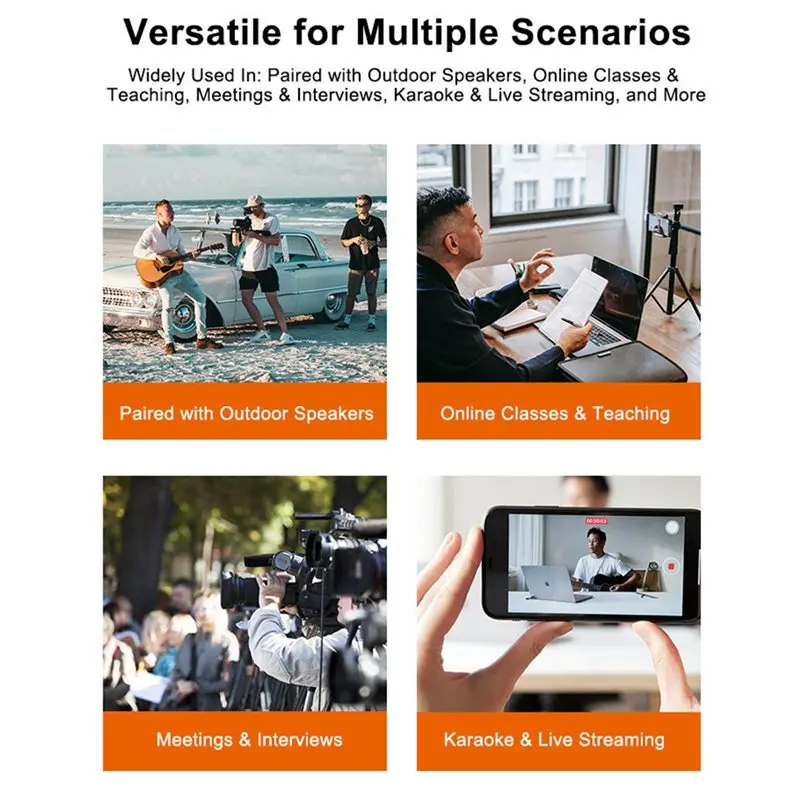 ABKN-2.4G Wireless Microphone Bee Teaching Loudspeaker Stage Performance Head-Mounted Lecture Audio Computer Microphone