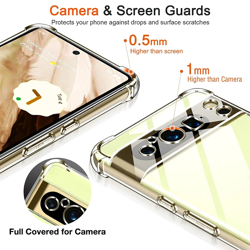 Shockproof Silicone Soft Case For Google Pixel 9 8A 8 7 7A 6A 6 Pro XL Clear Shell Transparent Back Cover For Google 8 A 9 PROXL image 3