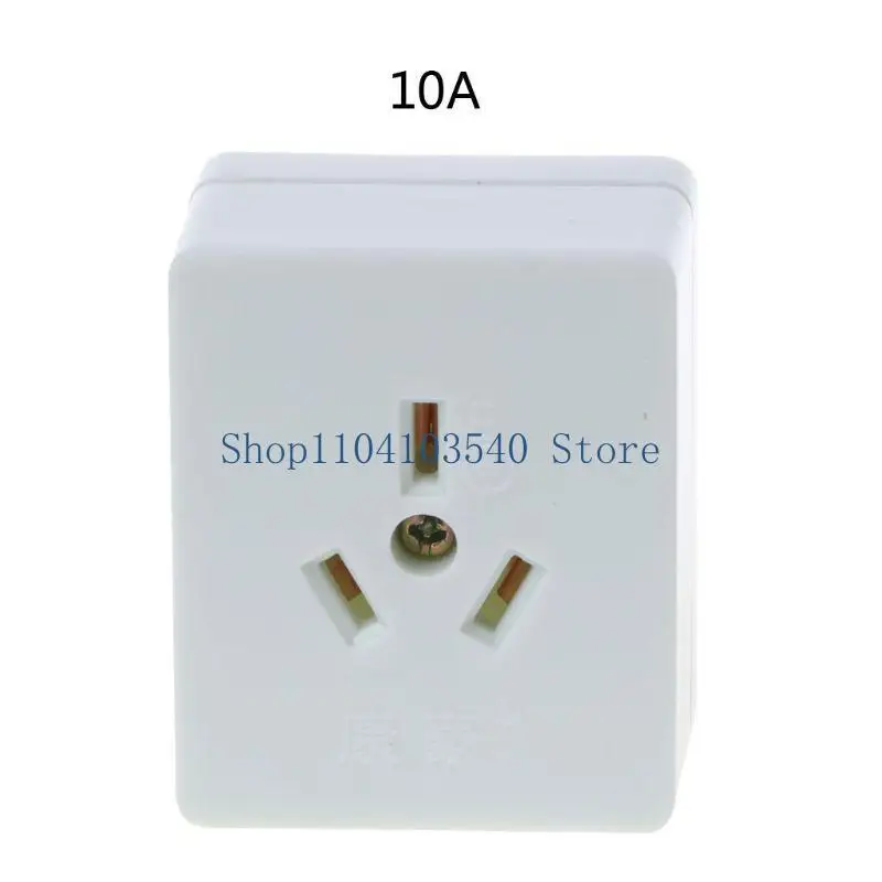 02DC AC 250V 10A/16A 3-Prong Home Panel Socket Protector for Home Appliances